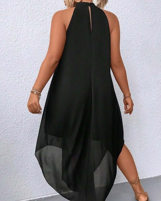 Robe Sans Manches Halter Sophistiquée