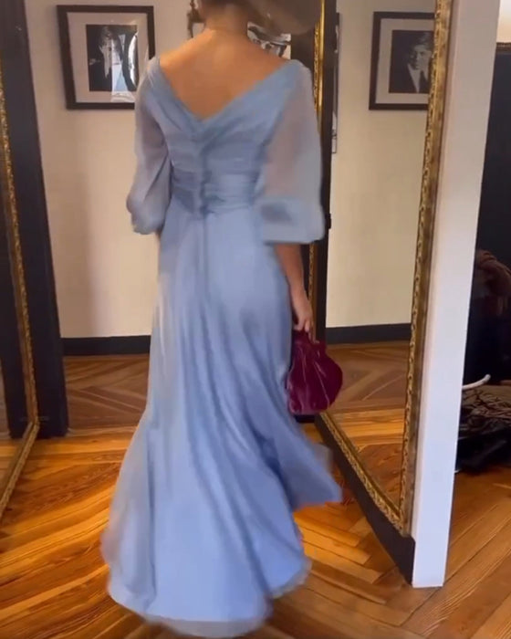Robe taille basse de couleur unie