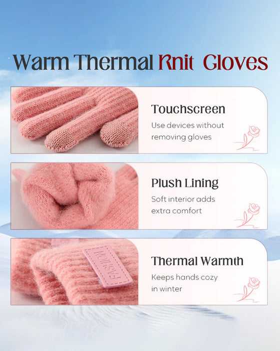 Gants Thermiques Tricot Tactile Chaud