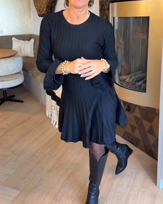 Robe Ligne A À Manches Évasées