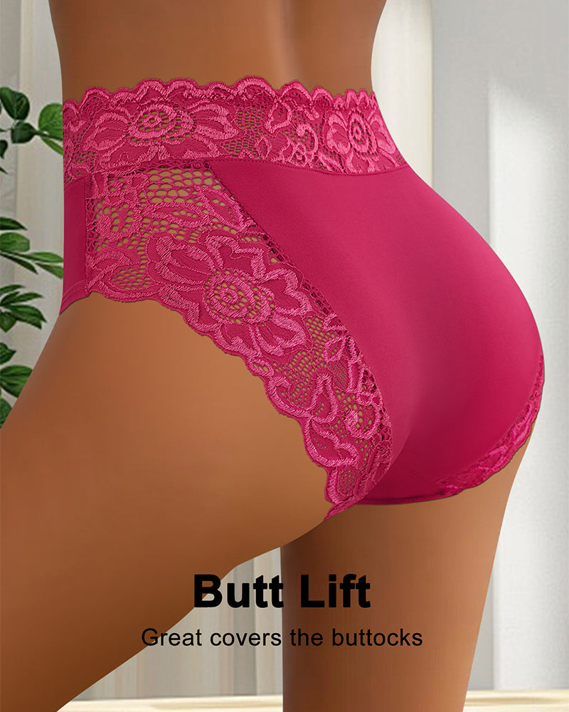 Culotte Sexy Dentelle Taille Moyenne-4