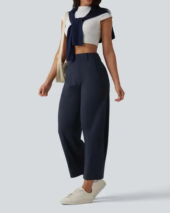 Pantalon Couleur Unie Neuf-Points