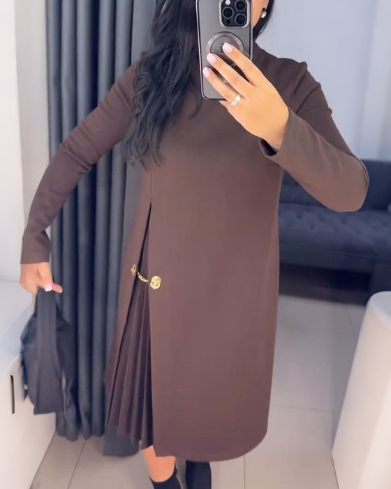 Robe Élégante À Patchwork Peint