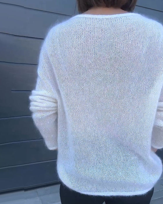 Pullover Col Rond Uni Ample