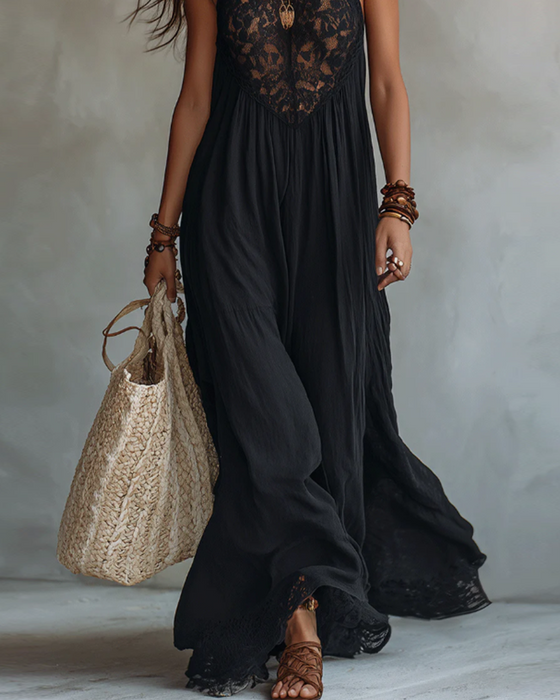 Robe Col Licou Dentelle Vacances