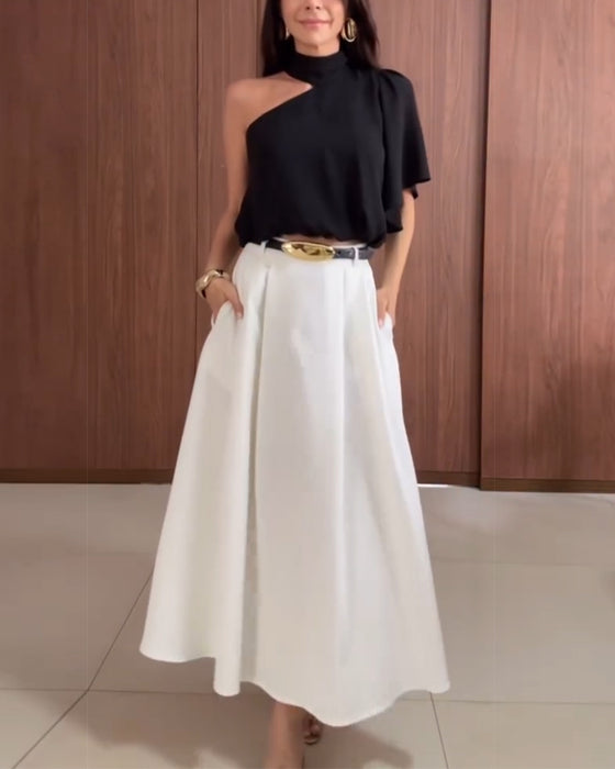 T-Shirt Épaules Dénudées Tendance Sensuelle