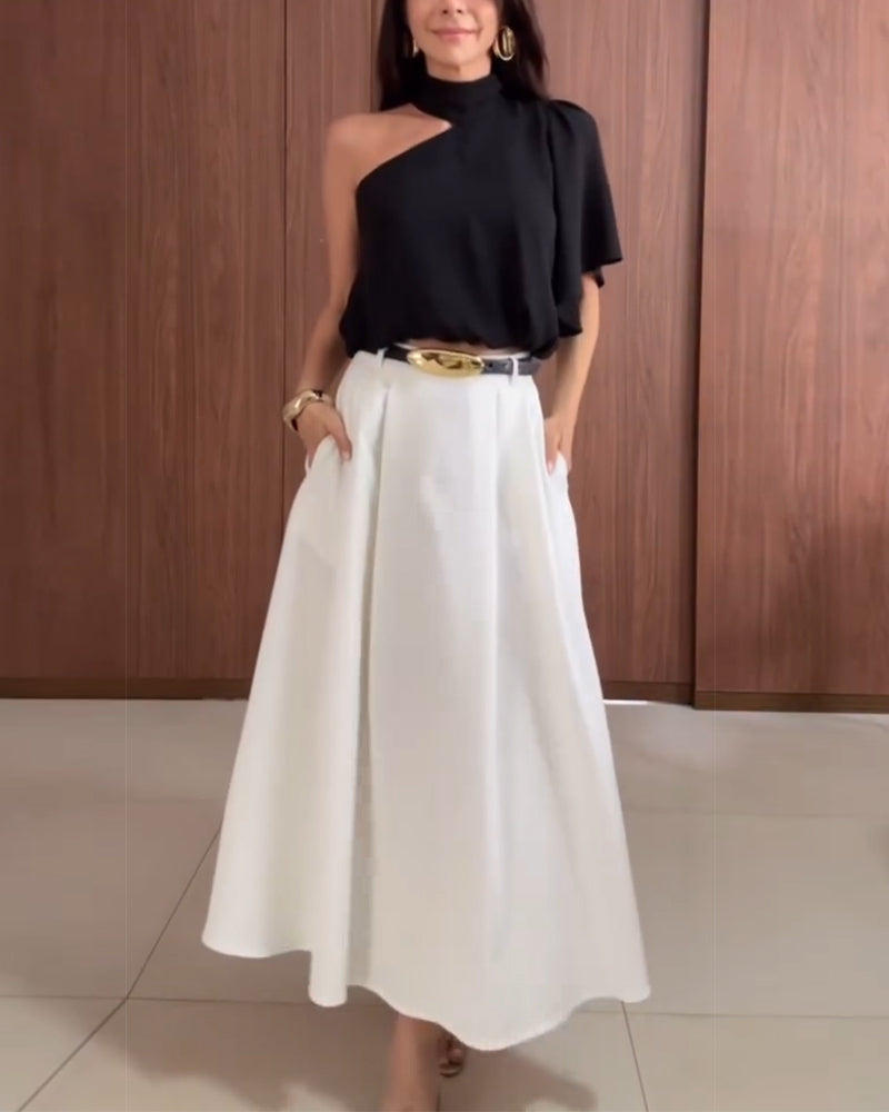 T-Shirt Épaules Dénudées Tendance Sensuelle