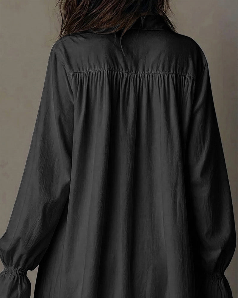 Robe À Panneaux En Dentelle Et Manches Ballon