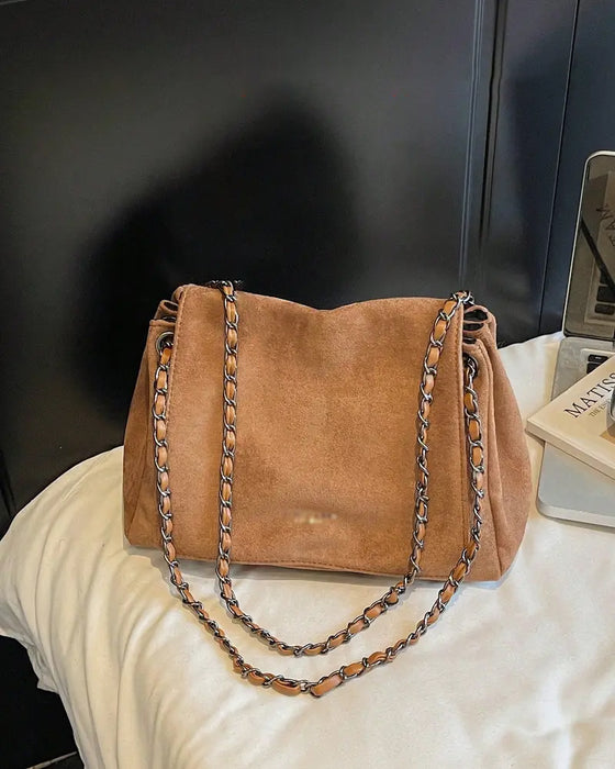 Sac Uni Daim Bandoulière Épaule