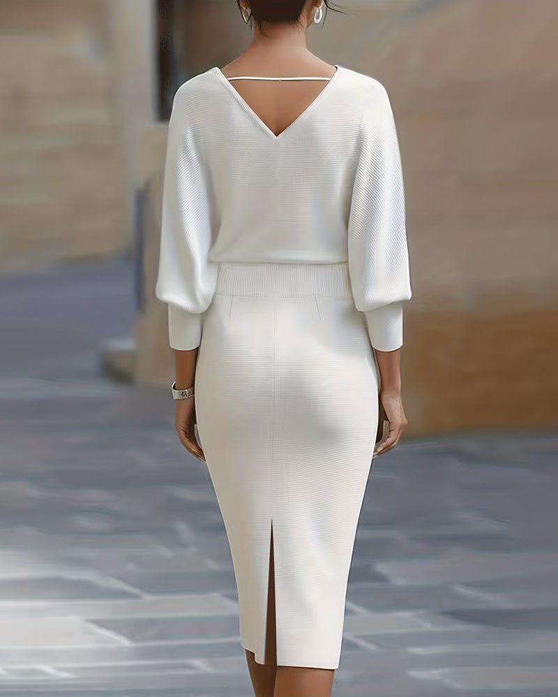 Set Jupe Fendue & Haut Drapé Co-Ord