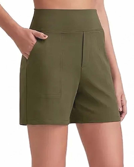 Short Taille Haute Athlétique Course