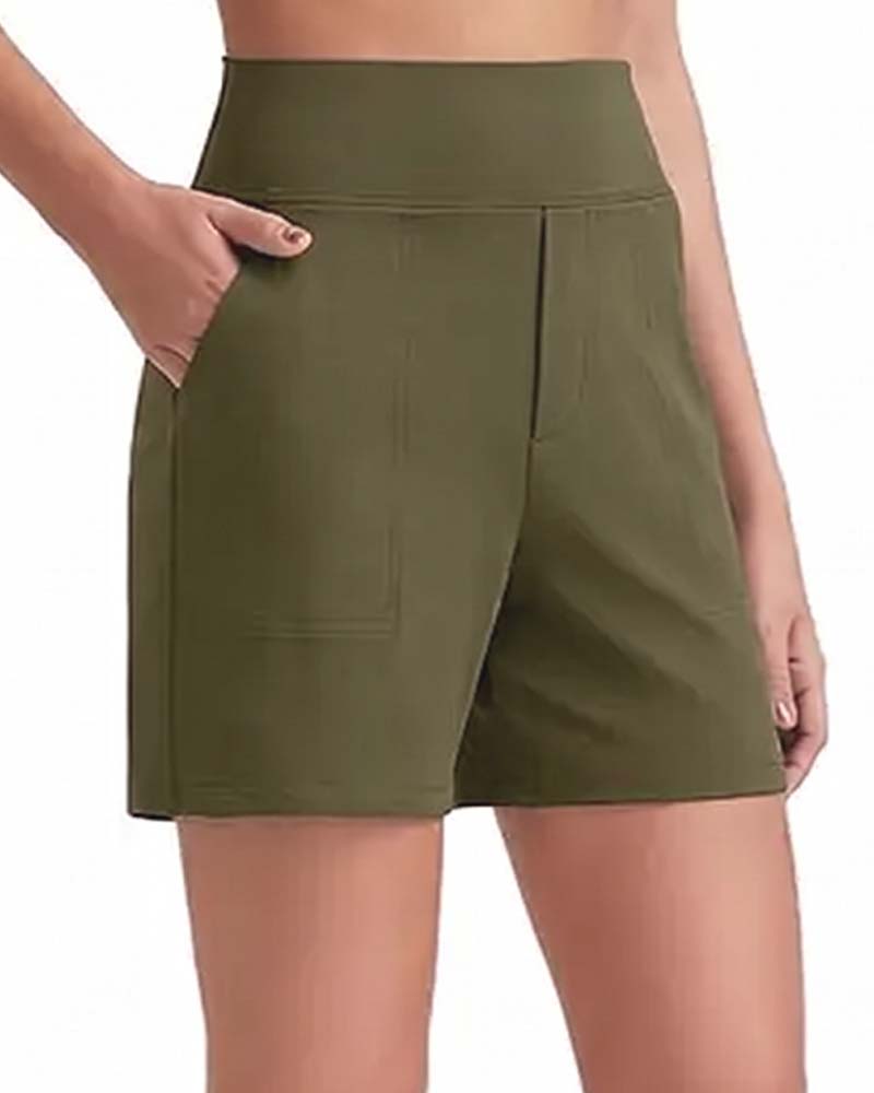 Short Taille Haute Athlétique Course