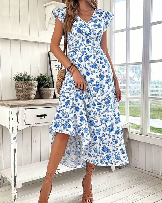 Robe Florale Taille Attache