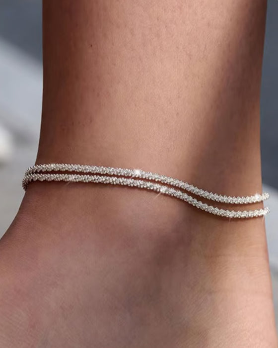 🏖️ Bracelets De Cheville Femme Kc Or & Argent Sterling
