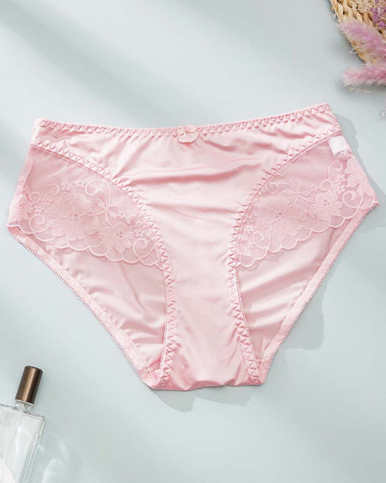 Culotte Femme Élégant Satin Dentelle