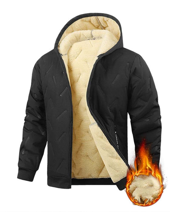 Manteau À Capuche Polaire Doublé