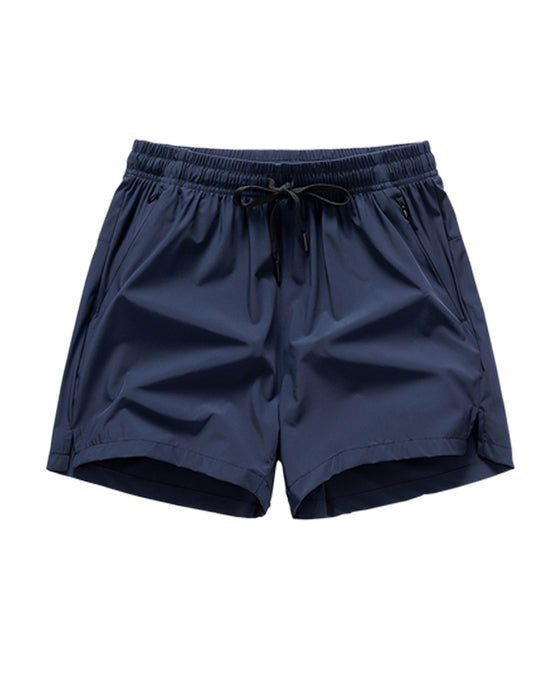 Shorts Hommes Taille Élastique Poche Séchage Rapide Ice-Soie Sport