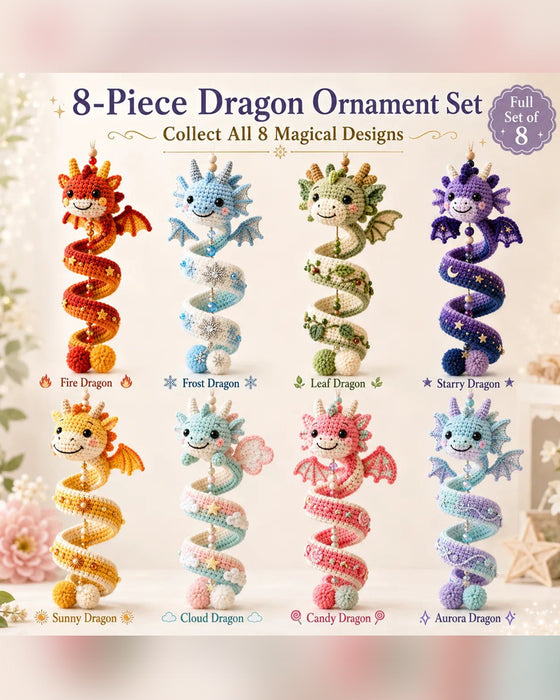 🐉 Kit DIY pour débutant d'un ornement suspendu en spirale dragon enchanté | Ensemble complet incluant tous les outils et un guide étape par étape 💕