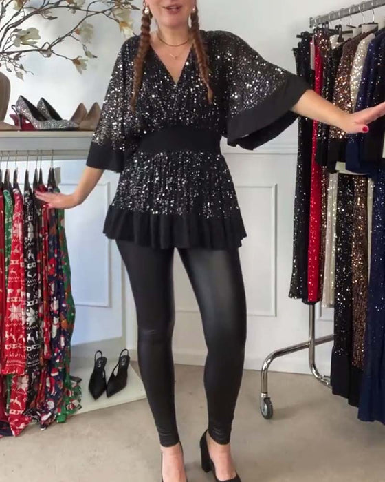 Chemisier coupe slim tendance à col en V