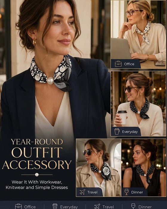 Glamour Sans Effort: Écharpe Collier De Perles 🧣