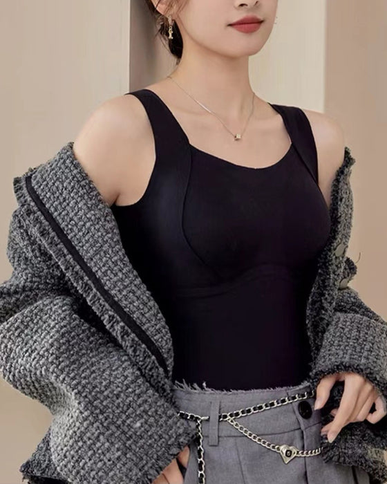 Gilet Thermique Femme avec Soutien-Gorge Intégré