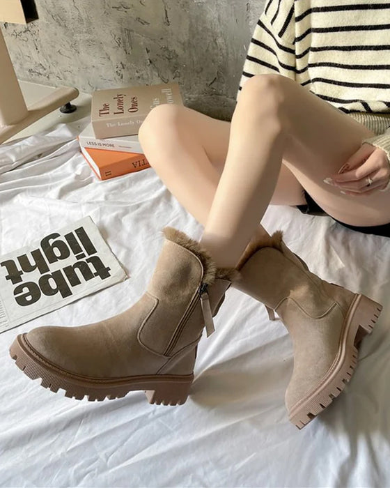 Bottes D’Hiver Pour Femme Avec Doublure En Polaire