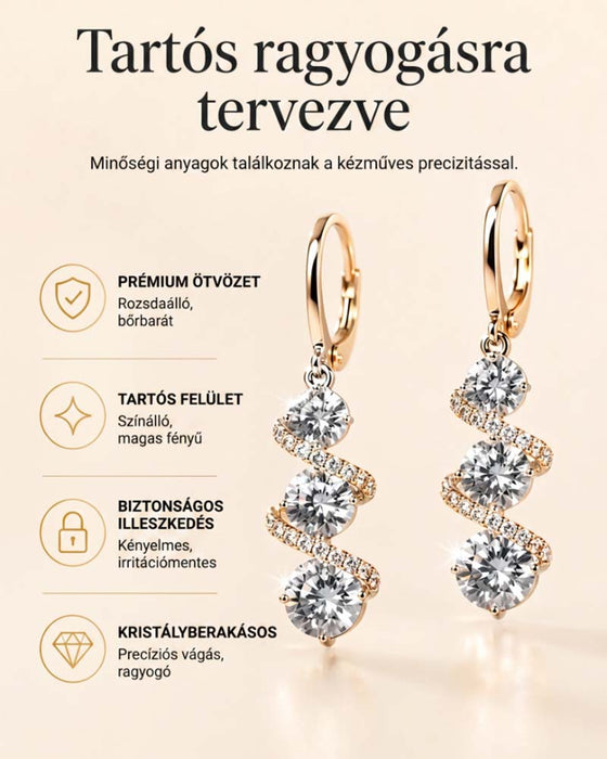 💎👗 Boucles D'oreilles Spirale Et Goutte Asymétriques ✨