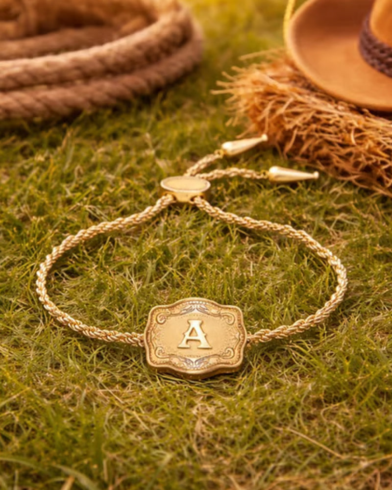 Bracelet Lettre Gaufrée