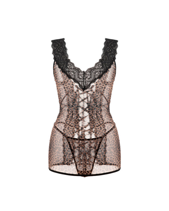 Chemise de Nuit Sexy Bretelles Dentelle