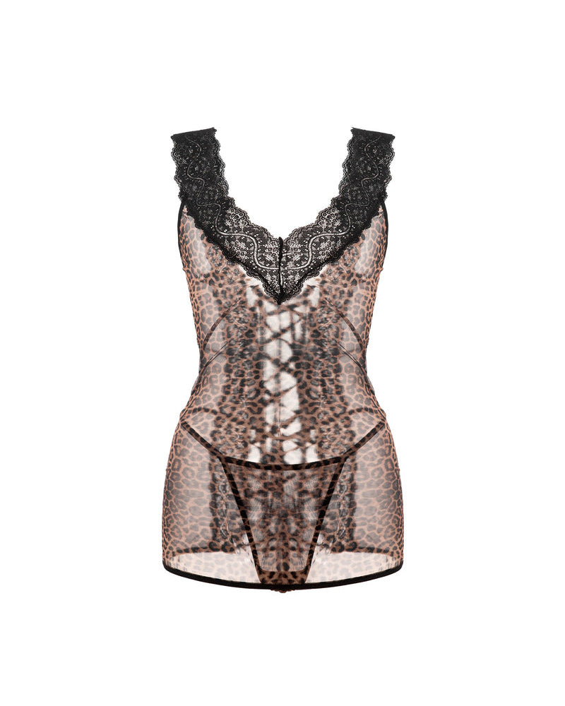 Chemise de Nuit Sexy Bretelles Dentelle