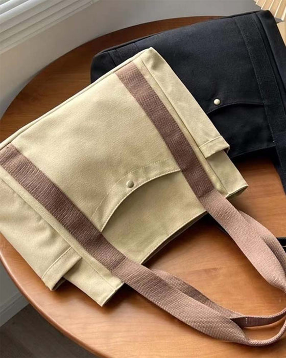 Sac en toile de grande capacité avec doubles poignées