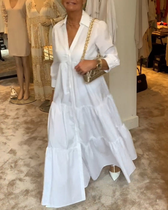 Robe avec boutons et revers