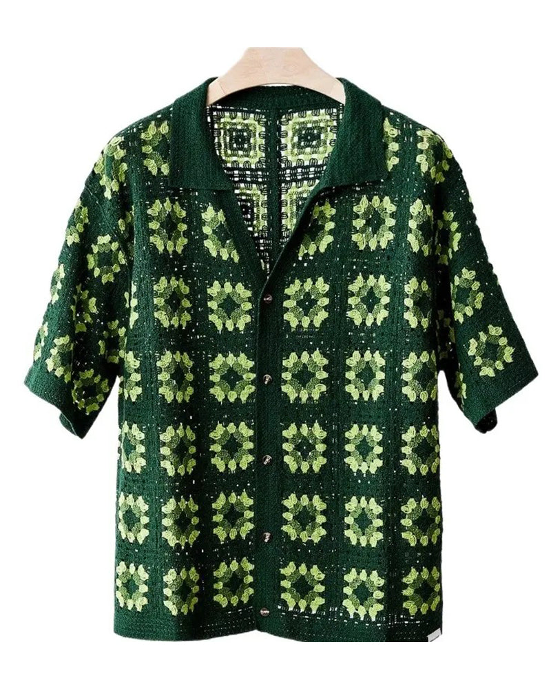 T-Shirt Col En V Découpé Imprimé Chemise