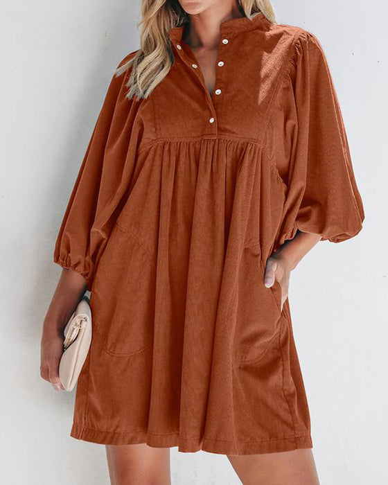Robe Plain Corduroy Mini