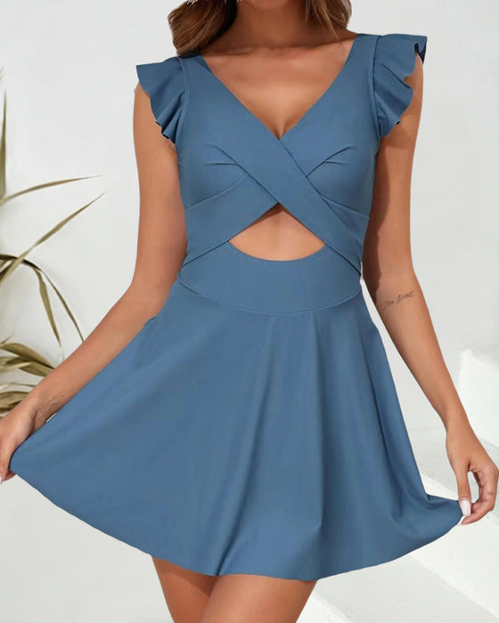 Robe Une Pièce Jupe Croisée