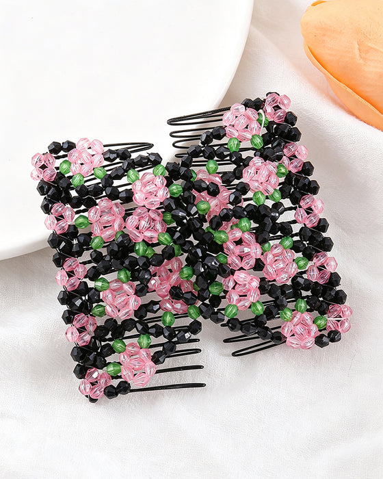 Peigne Accessoire Capillaire À Perles Élastique