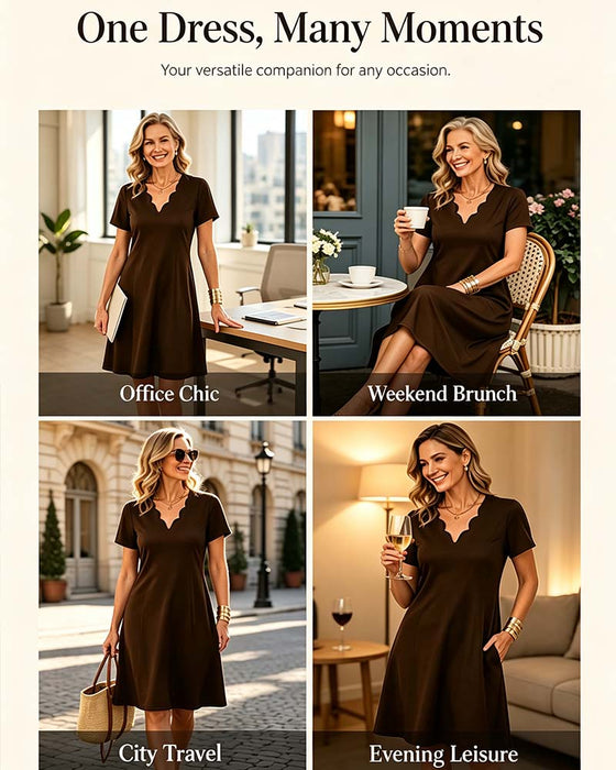 Robe Manche Courte Unie