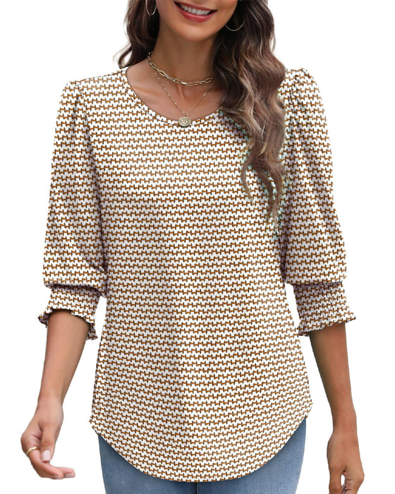 Blouse Manche Bouffante Imprimée