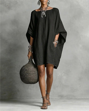 Robe Ample Manche Chauve-Souris Plus Taille