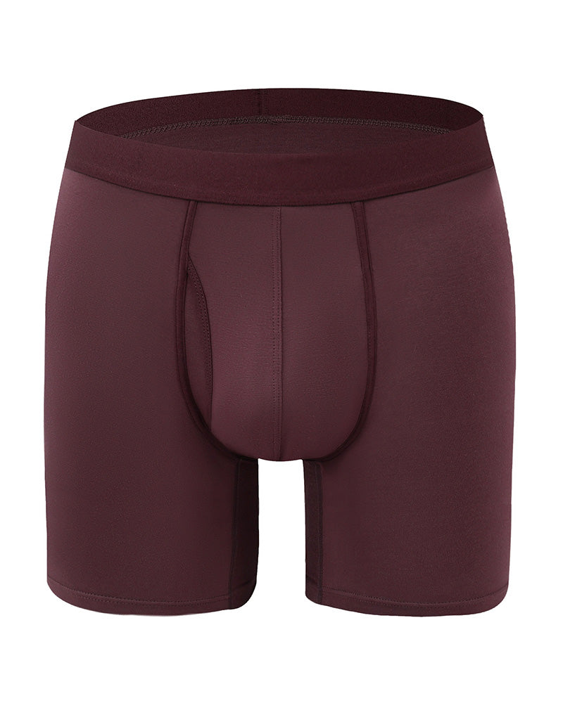 Boxer Homme Unie Fibre De Bambou Extensible, Sous-Vêtement Confortable Respirant Pour Un Usage Quotidien, Sous-Vêtement Homme Décontracté Pour Toutes Les Saisons