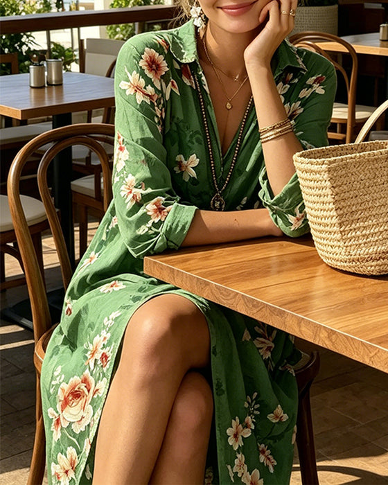 Robe Floral Imprimé Maxi