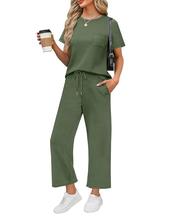 Ensemble Uni Manches Courtes Et Pantalon Long