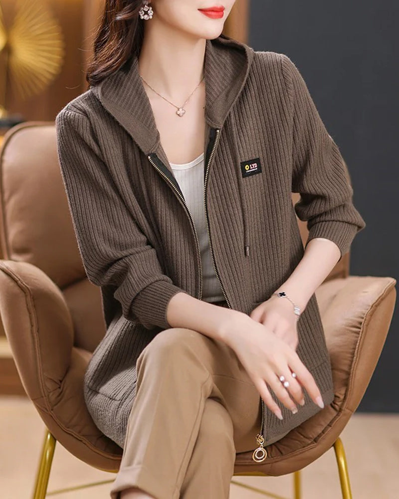 Veste À Capuche Avec Fermeture À Glissière