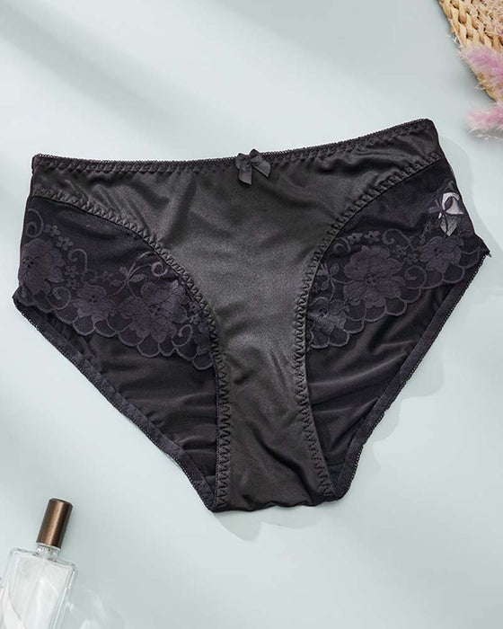 Culotte Femme Élégant Satin Dentelle