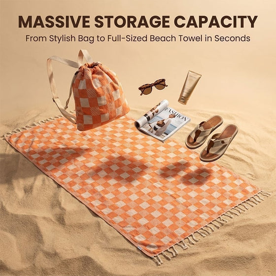 Sac De Plage Convertible 2-En-1 Pour Serviette