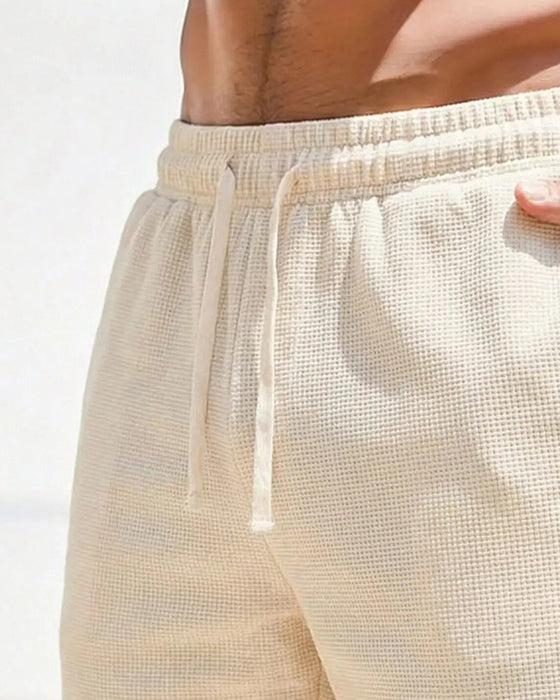 Shorts Homme Gaufré Décontracté