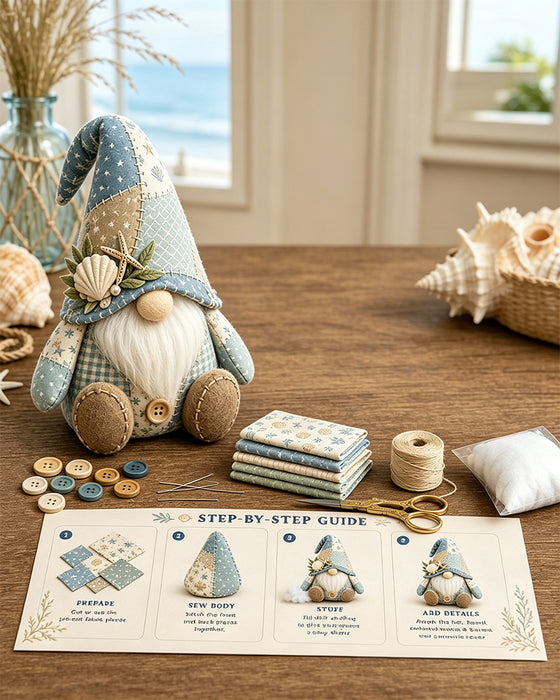 🧵 Kit De Patchwork DIY Gnome – Créez Votre Propre Adorable Gnome 🧙‍♂️