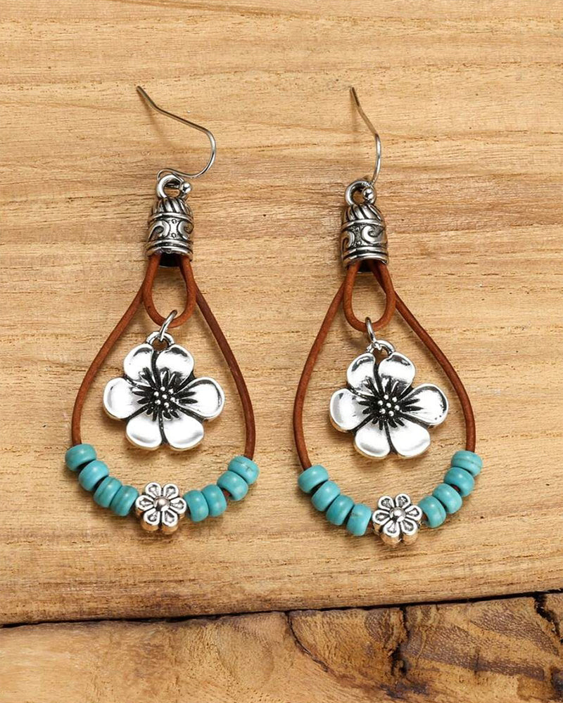 Boucles D'oreilles Pendantes Style Bohème Coloré Vintage Perlé