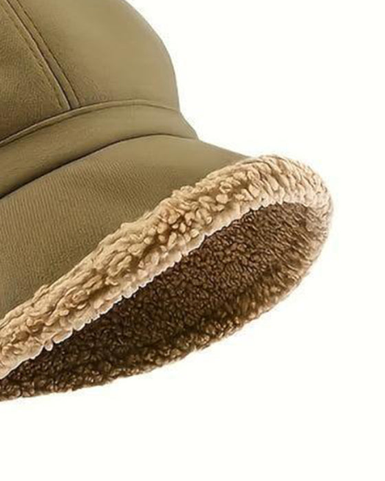 Chapeau Femme Uni Peluche Pêcheur Chaud