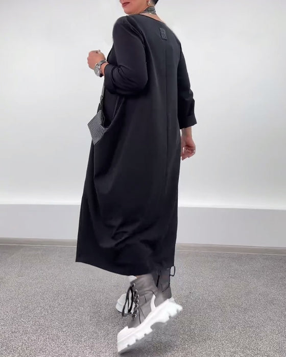 Robe décontractée à col licou ample